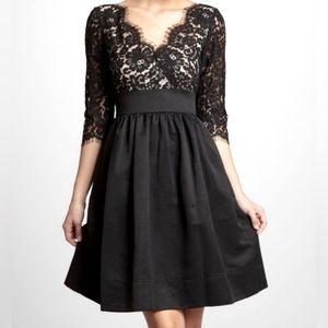 Eliza J Black Lace and Faille Dress Size 12